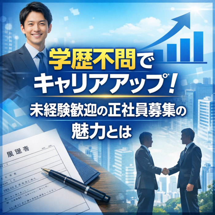 学歴不問でキャリアアップ！未経験歓迎の正社員募集の魅力とは